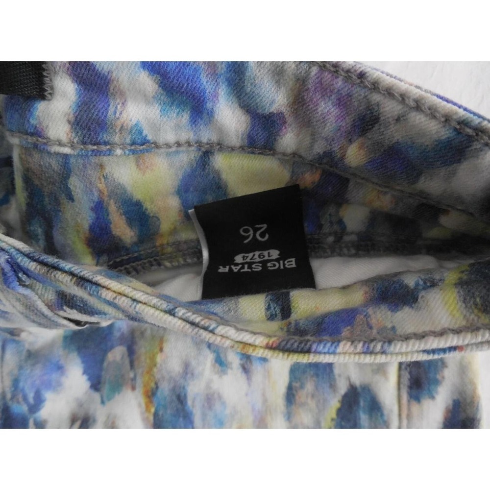 Big Star Shorts Womens 26 4 Multicolor Spotted Printed Denim Low Rise Festival - Picture 7 of 8